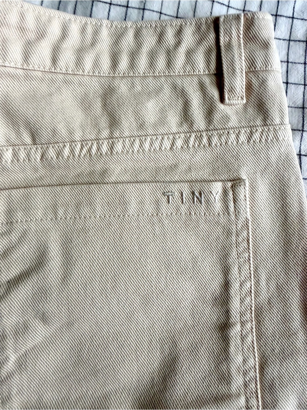 Tiny Cottons Women’s Beige Twill Pants - Wide and Cropped, EUR 40